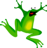 Panicky Frog Clip Art